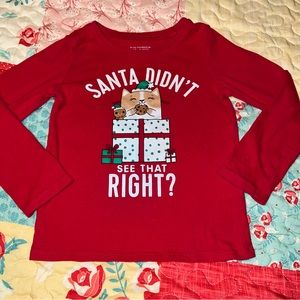 🌼🎄The Children’s Place Shirt TCP Toddler Girls Size 4T GUC Christmas Cat Shirt